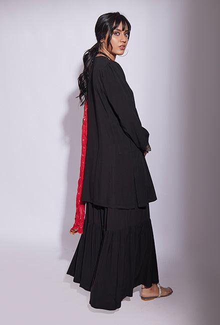 Gharara Skirt - Black